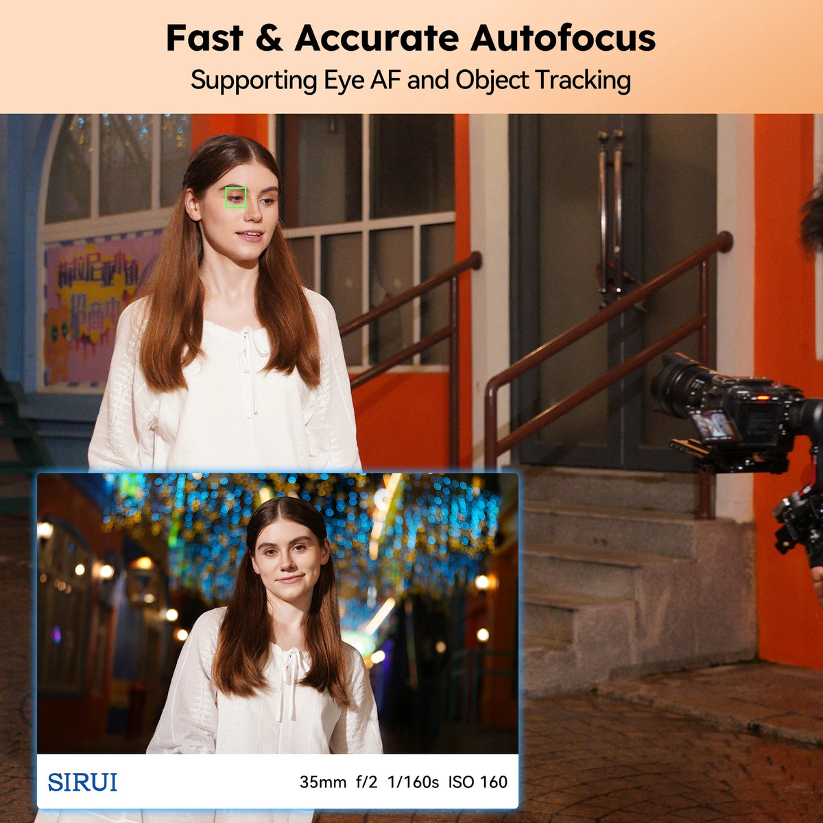SIRUI Aurora 35mm 85mm F1.4 Full frame Auto focus Lens AF/MF Focus Switch Pro Prime Camera Lens For Sony E,FUJI X, NIKON Z, L