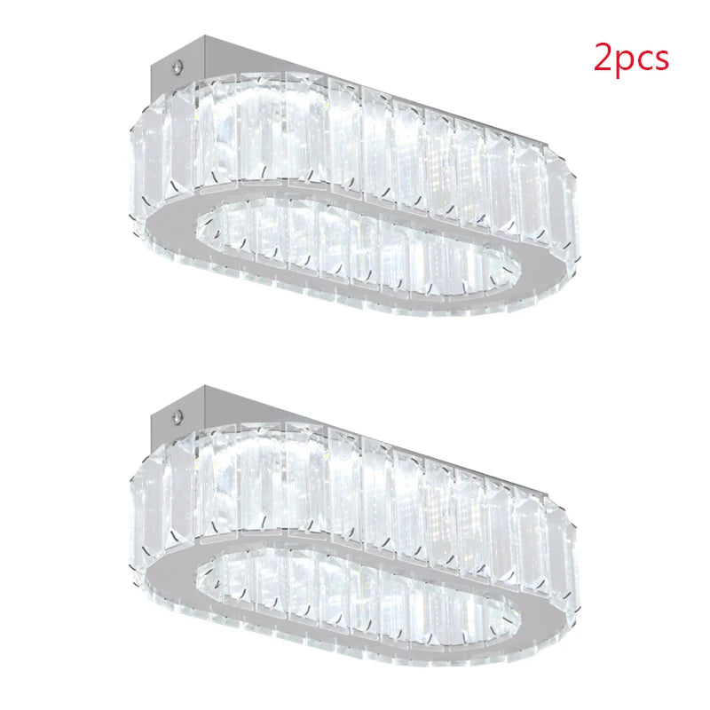 Indoor K9 Crystal Oval Ring Lamp Luxury Interior Decoration Led Chandelier Dining Room Lustre Hanging Lighting For Living Room