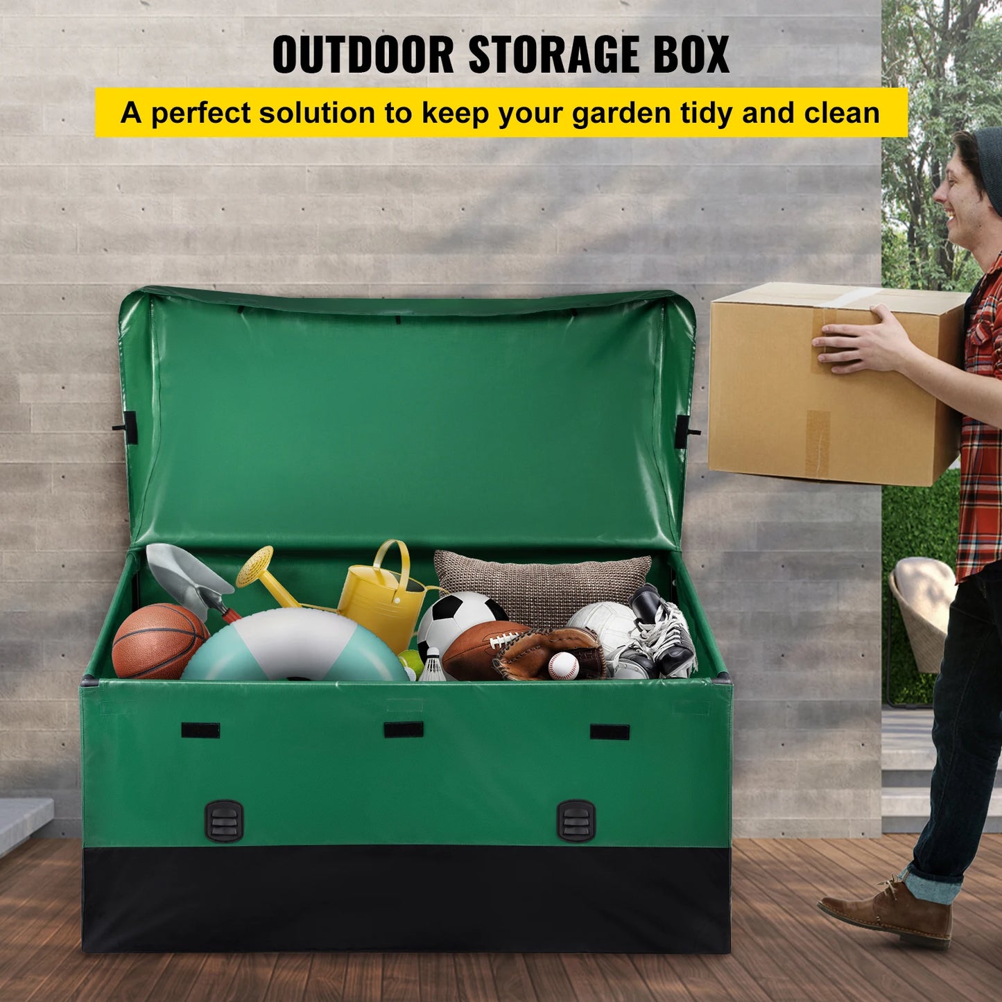 SucceBuy Outdoor Storage Box Patio Deck Box 230 Gallon Waterproof PE Tarpaulin Patio & Garden Furniture Home & Garden