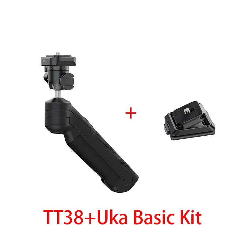 Ulanzi VlogPod TT38 Tripod with Quick Release Plate DSLR Camera Handle Desk Tripod for Livestreaming Following Shot Selfie Vlog