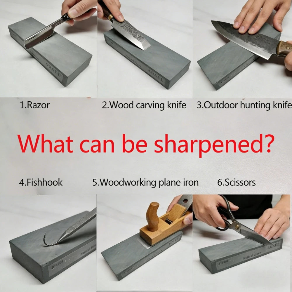 ADAEE Professional 12000# Natural Whetstone Large Size 200*75*29mm Sharpening Stone Ultra Fine Finishing Stone for Kitchen Knife
