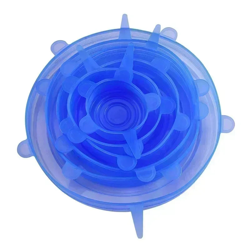 Adjustable Elastic Silicone Covers for Food Storage, Fridge Container Lids, Plastic Storage Caps for Kitchen Dishes