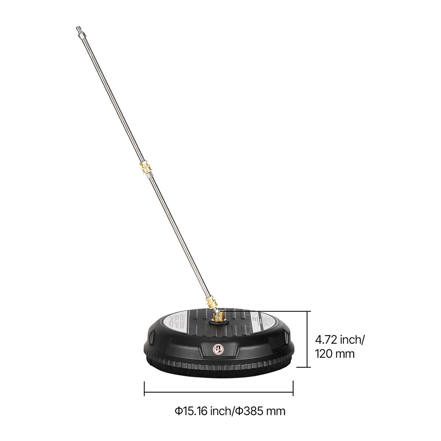 SucceBuy Pressure Washer Surface Cleaner PE/Stainless Steel Pressure Washer Attachments with 4 Wheels for Concrete Patio Deck