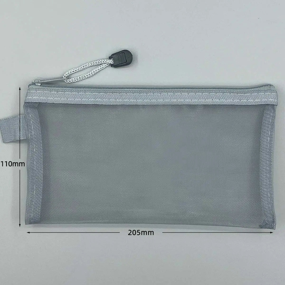Transparent Mesh Pencil Case Large Capacity Storage Bag Nylon Zip Pencil Bag Office School Supplies Office Supplies