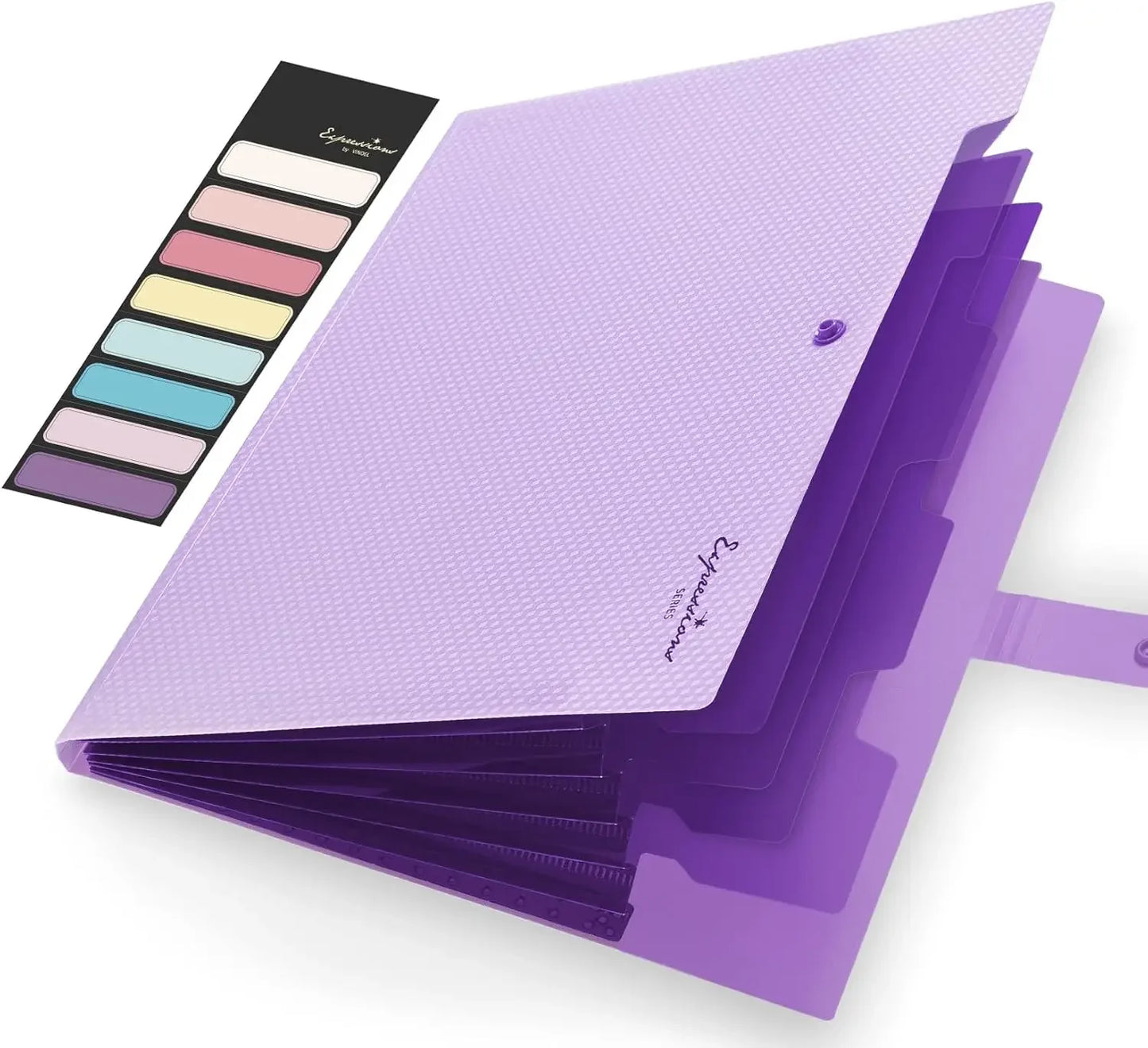 Expandable File Folder, Letter Size Organ Organizer, 5 File Pockets, Portable Organizer for School Office Supplies
