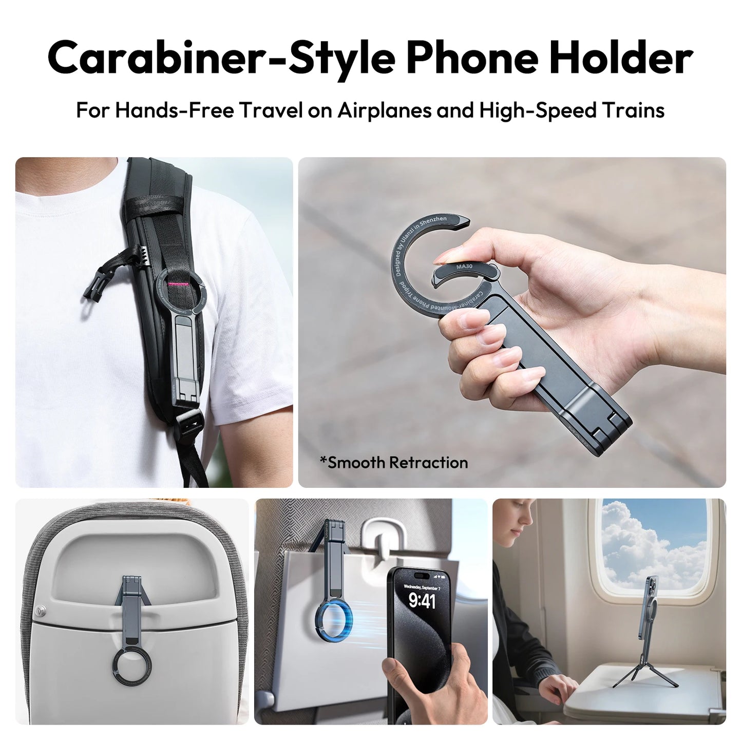 ULANZI MA30 Magnetic Phone Tripod Stand for iPhone 16 Samsung Xiaomi Huawei Vivo OPPO Magsafe Aluminium Smartphone Mini Bracket
