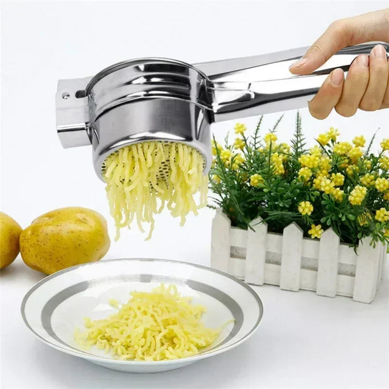 Masher RicerPress Mashed Potatoes Stainless Steel CrushingPuree Fruit Vegetable SqueezerJuicer Press Maker Kitchen Tools cooking