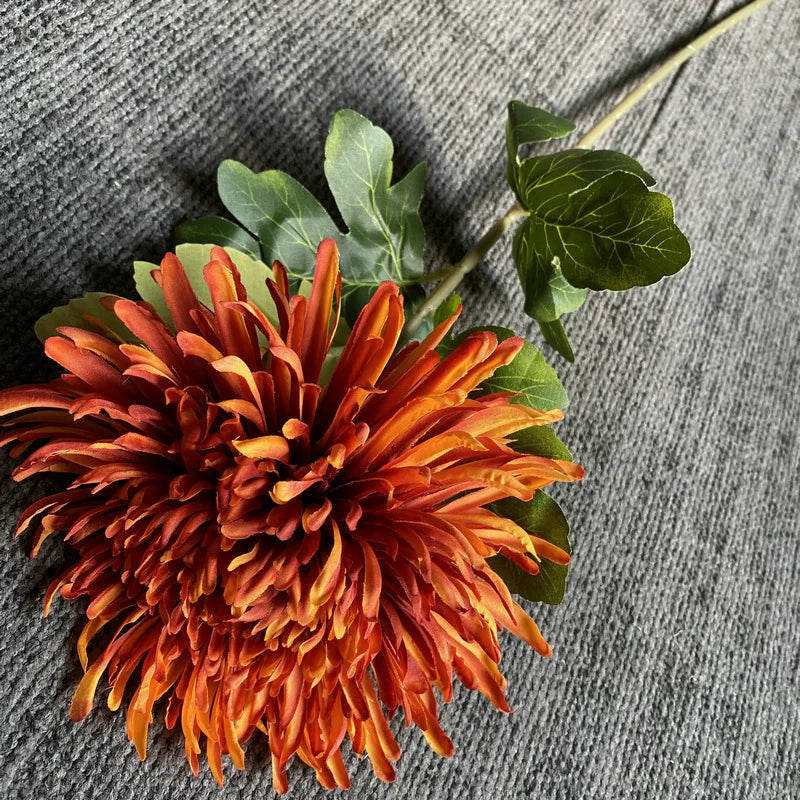 73cm Single Branch Dragon Claw Chrysanthemum Artificial Silk Flowers Home Interior Decor Wedding Floral Arrangement Materials