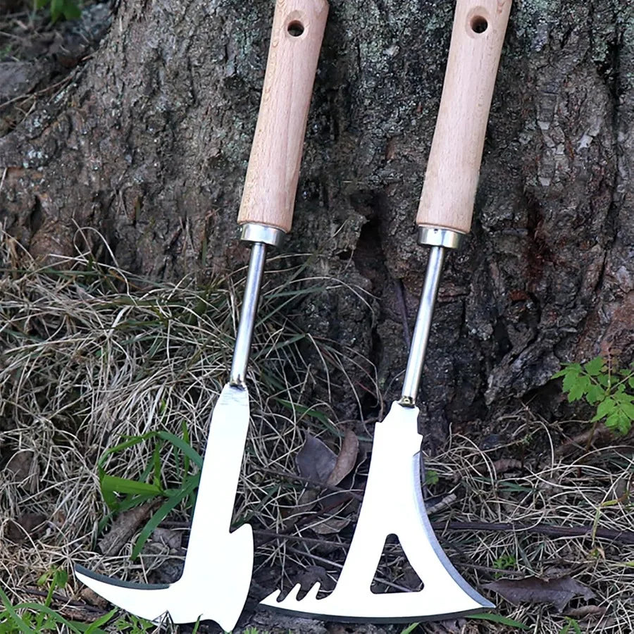 Manual Stainless Steel Weed Puller Tool with Triangle Shape for Efficient Lawn Care Vegetable Garden Maintenance and Farm Plant