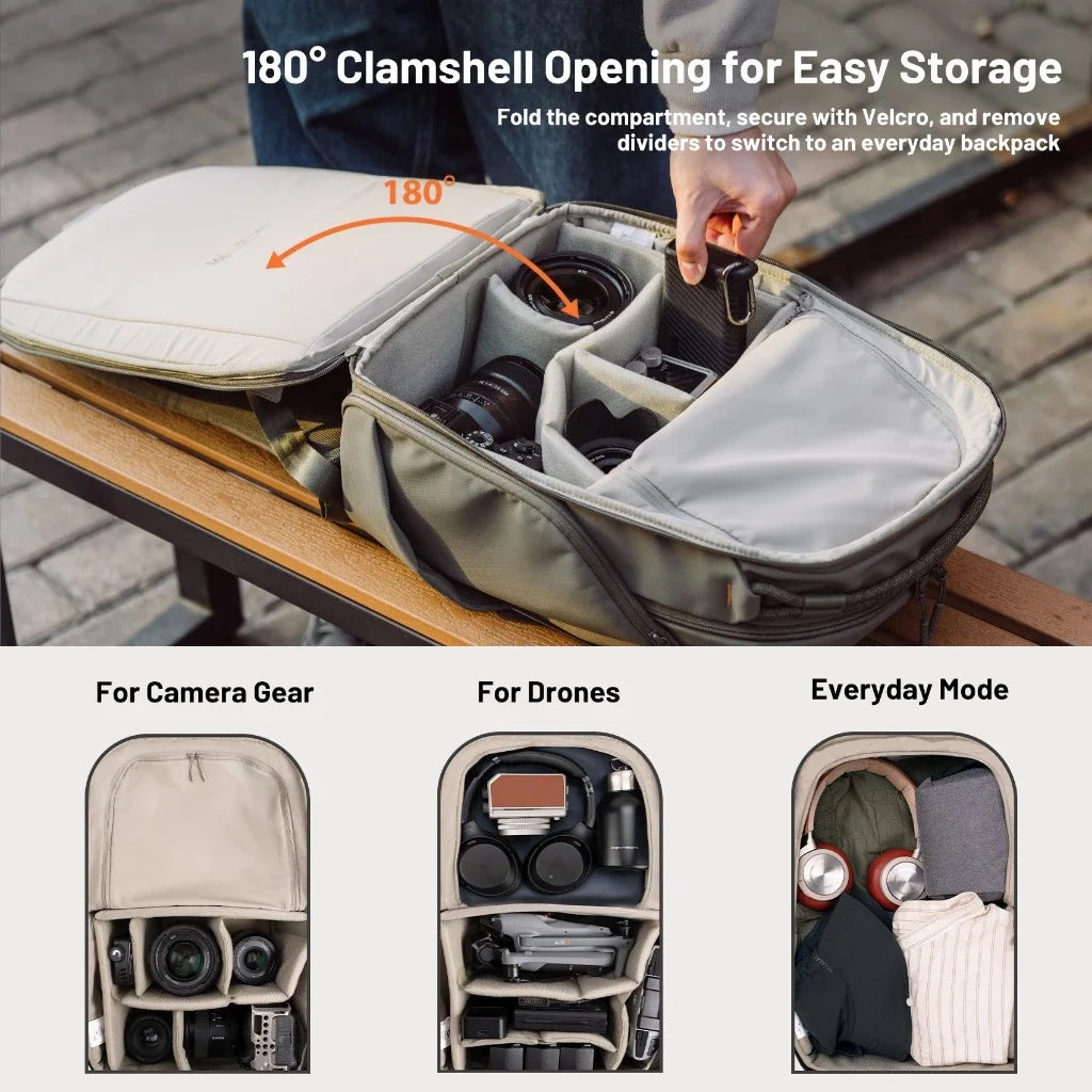 PGYTECH OneGo Lite 16L 22L Camera Backpack For Sony Canon Camera Bag Drone Case For DJI Air 4 Mini 3 Pro Mavic 3 Series