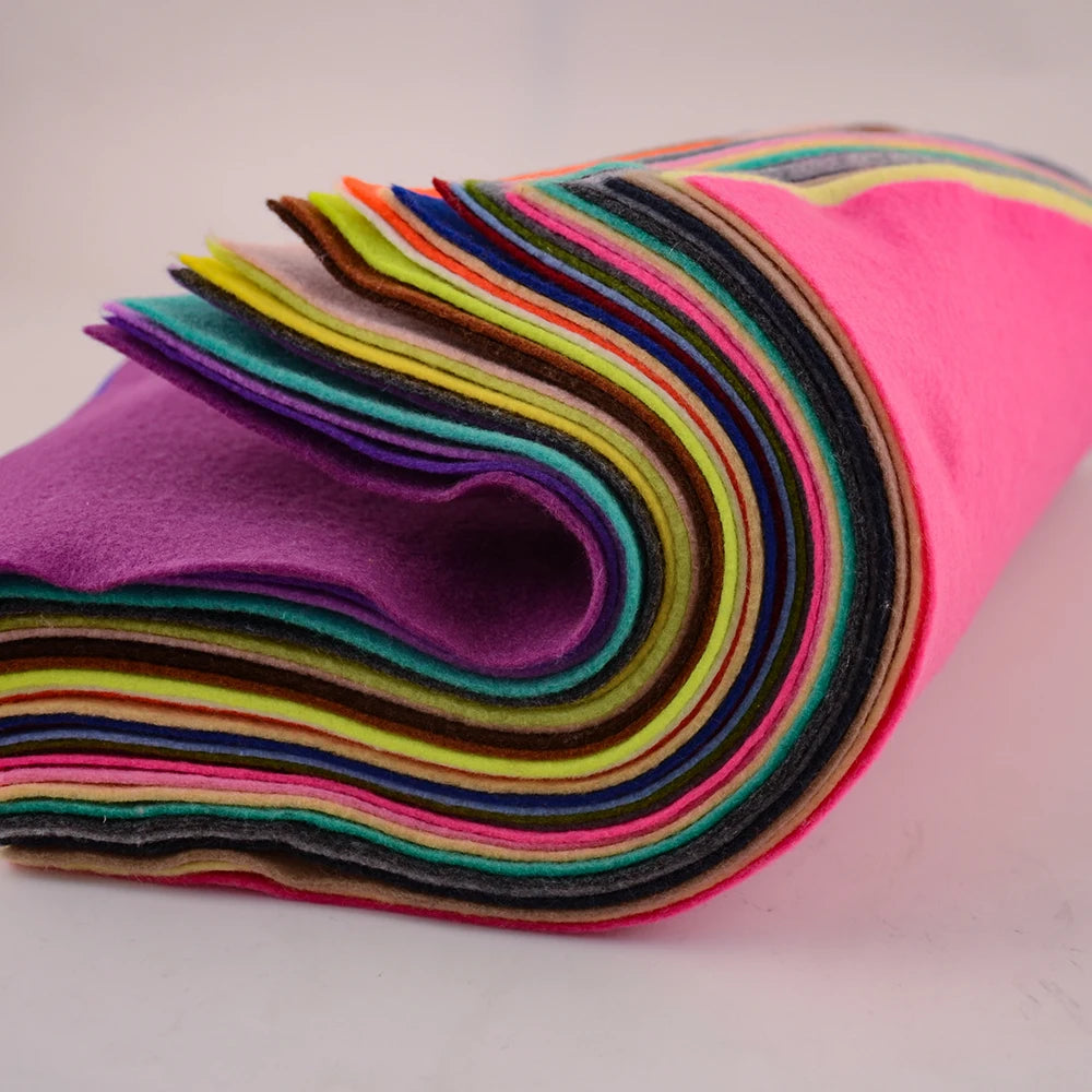 45 Colors Non-woven Sheet 1.0mm Thick 30*30cm Super Soft Felt Fabric for DIY Sewing Crafts, Doll Accessories Material Patchwork