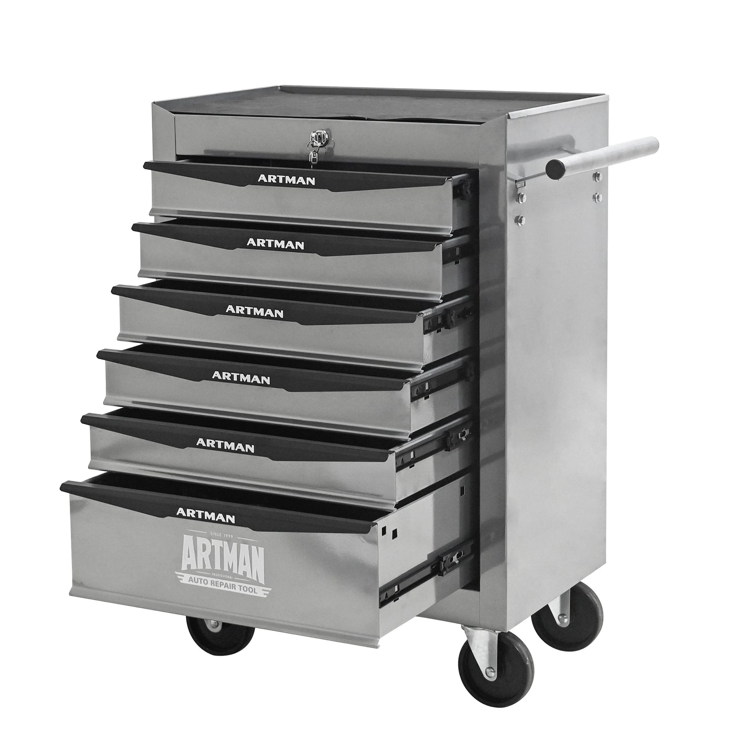 Rolling Metal Tool Chest with 6 Drawers, 20" 6-Drawer Tool Chest Cabinet with Ball Bearing Drawer Slides, Steel Tool Storage Box