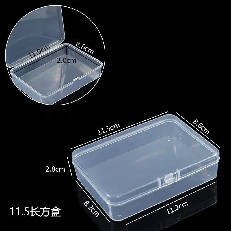 PP Storage Box Mini Transparent Plastic Case Container Square Rectangle Packaging Box for Jewellry Beads Small Items