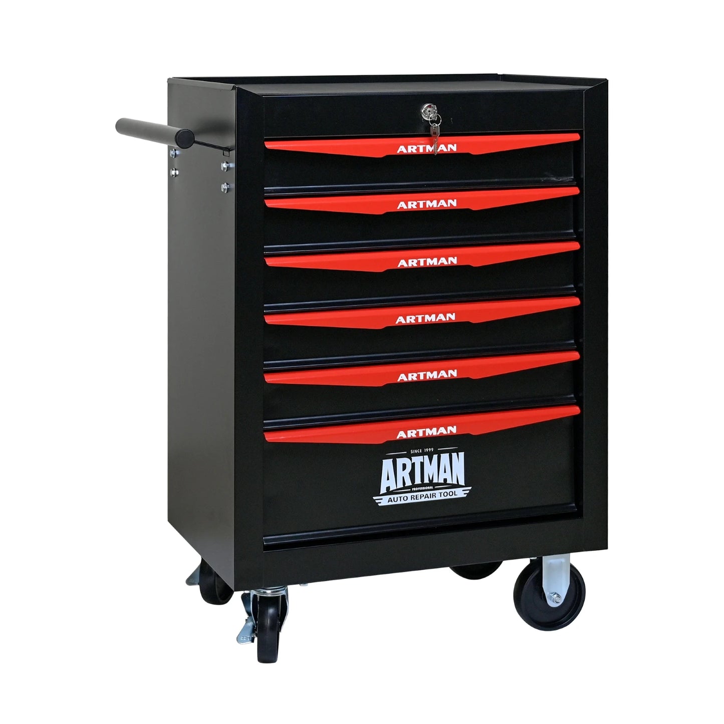 Rolling Metal Tool Chest with 6 Drawers, 20" 6-Drawer Tool Chest Cabinet with Ball Bearing Drawer Slides, Steel Tool Storage Box