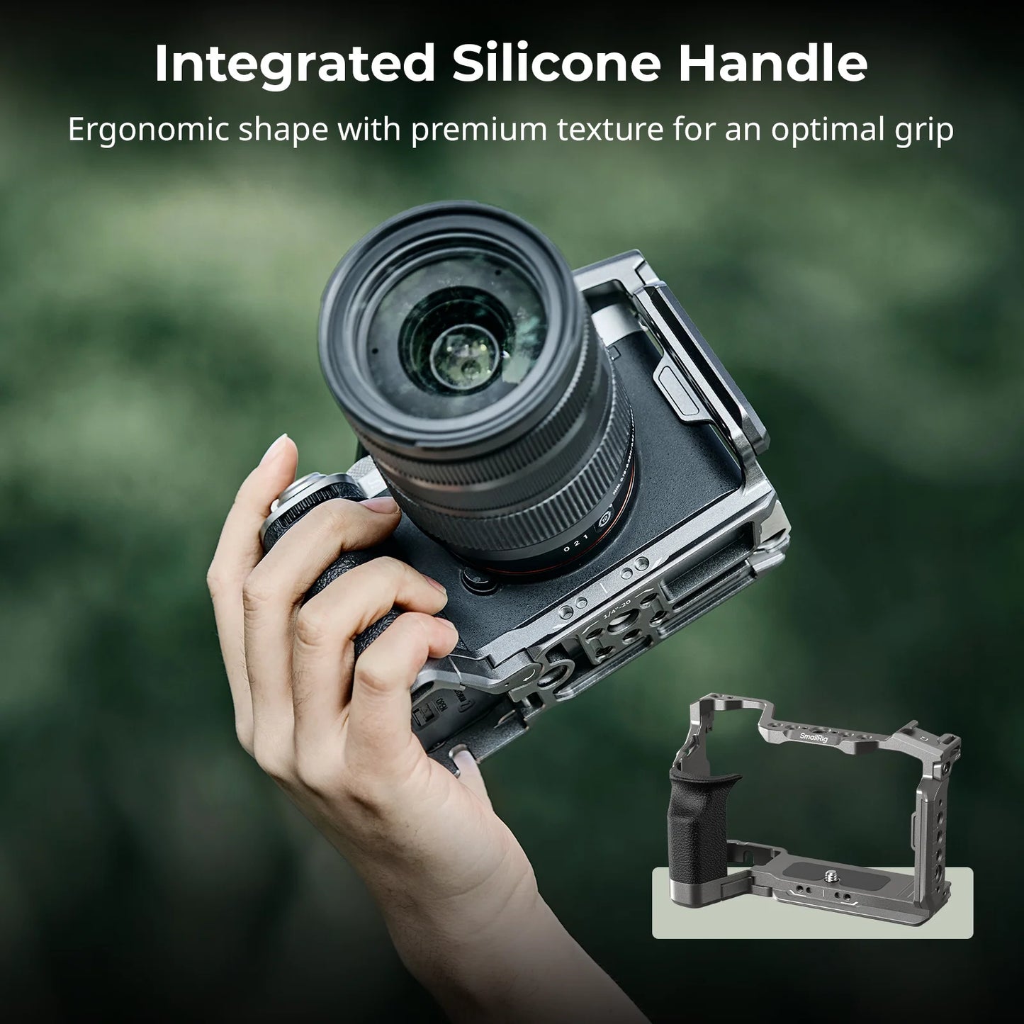 SmallRig “HawkLock” Quick Release Cage Kit with Silicone Handle for Sony Alpha 7C II / 7CR