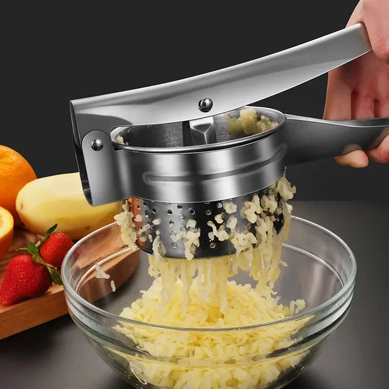 Masher RicerPress Mashed Potatoes Stainless Steel CrushingPuree Fruit Vegetable SqueezerJuicer Press Maker Kitchen Tools cooking