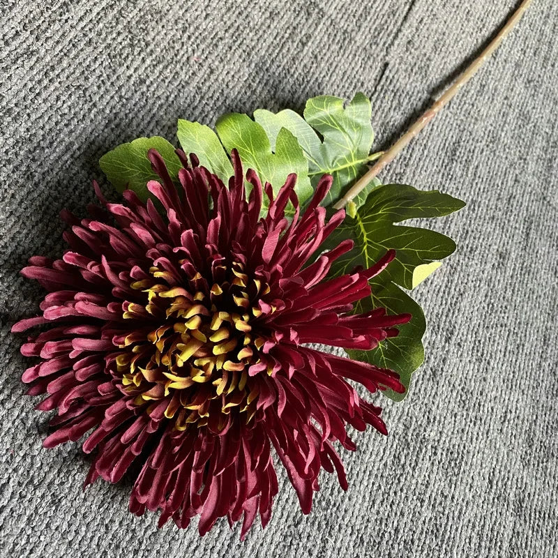 73cm Single Branch Dragon Claw Chrysanthemum Artificial Silk Flowers Home Interior Decor Wedding Floral Arrangement Materials