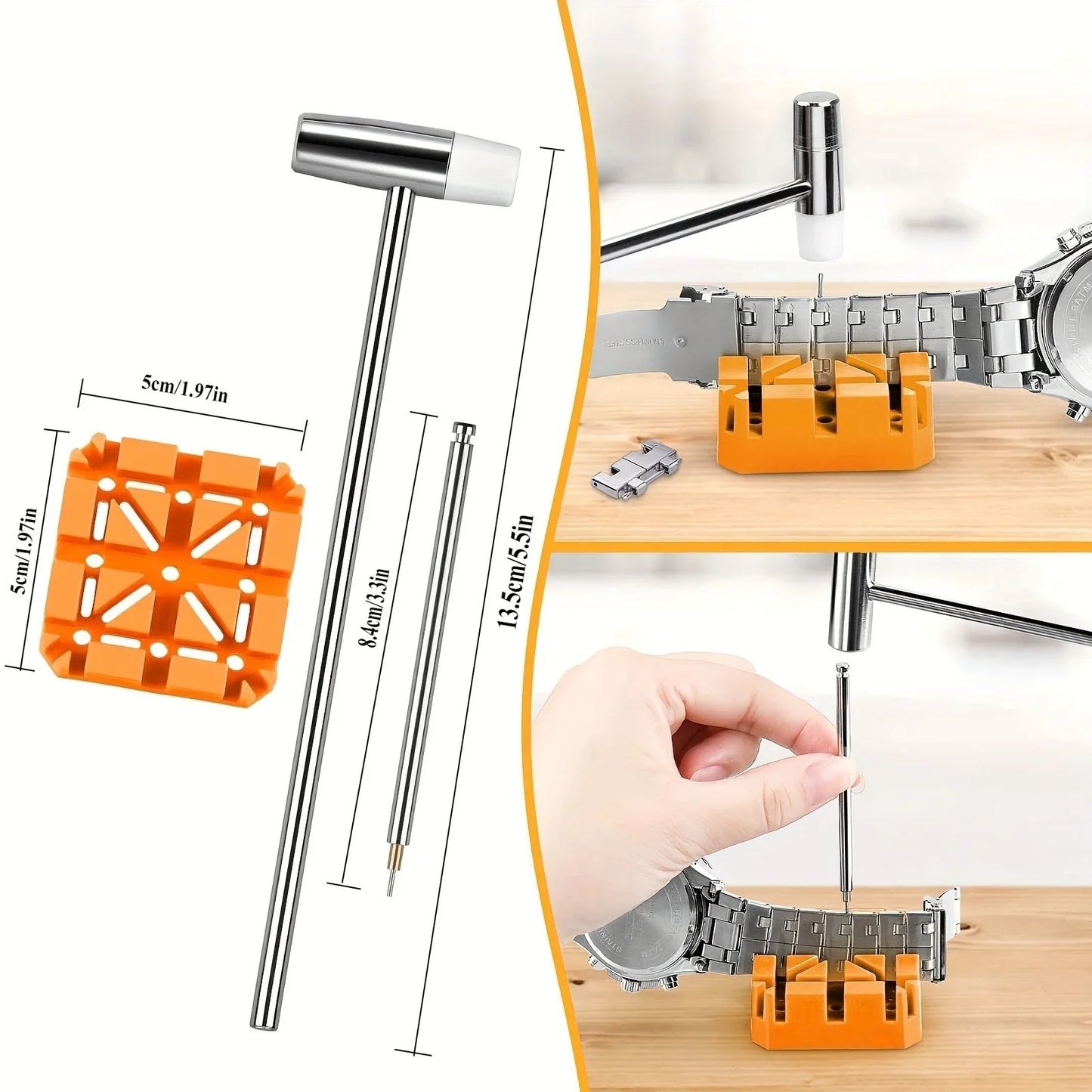 41pcs/set Watch Link , Watch Band Tool Kit, Watch Link Remover, 20pcs Spring Bars, 13pcs Spare Needl, Ideal Choice for Gifts