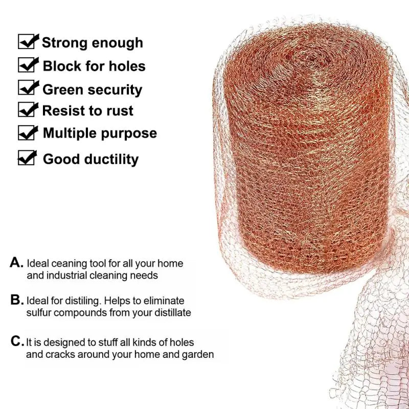 Anti-Pest Copper Mesh Anti-snail Copper Wire Net Signal Shielding Net Rodent Copper Wire Net Wire Protceted Plant Garden 2035
