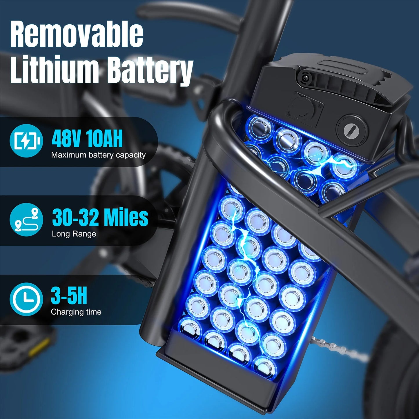 560W Adult Electirc Bikes,24MPH,48V10.4AH Removable Battery,14inch folding Electirc Bike,Multi-Shock Absorption Electirc Bicycle