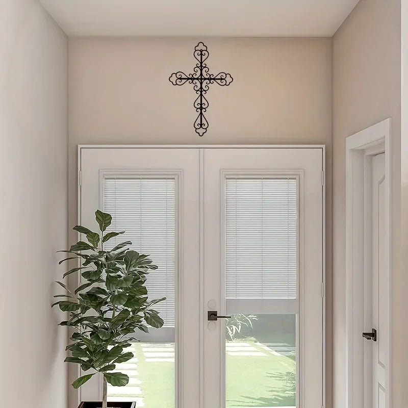 Metal Cross Wall Decoration, Wall-mounted Metal Art Decor, for Home Decoration Wall Decor Metal Wall Hanging