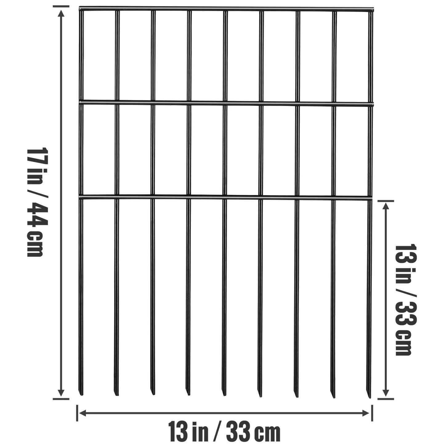 SucceBuy Garden Fence No Dig Fence Animal Barrier Fence Underground Decorative Garden Fencing with 1.5 in Spike Spacing for Yard