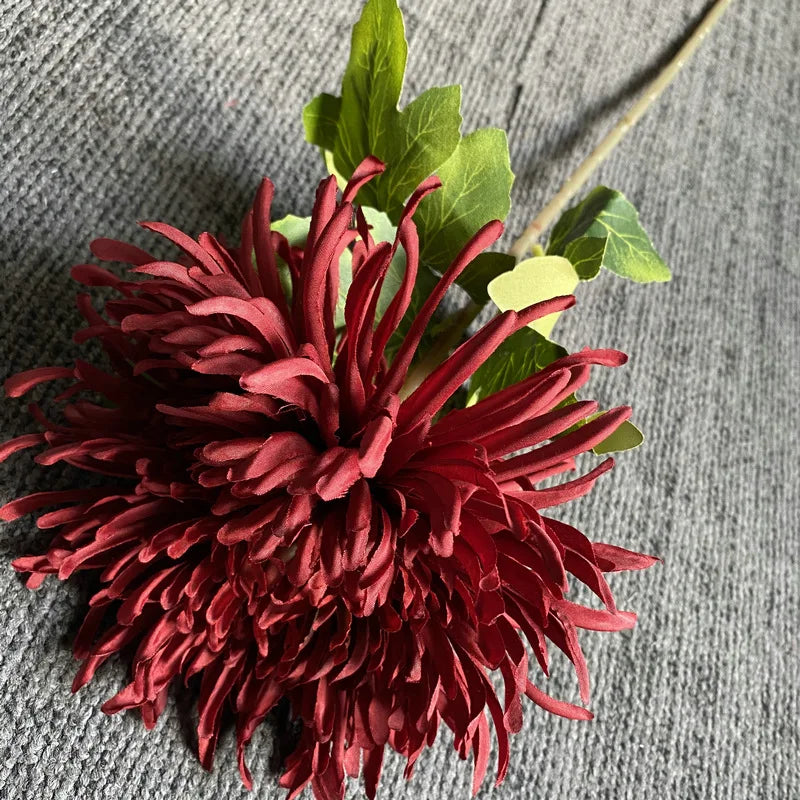 73cm Single Branch Dragon Claw Chrysanthemum Artificial Silk Flowers Home Interior Decor Wedding Floral Arrangement Materials