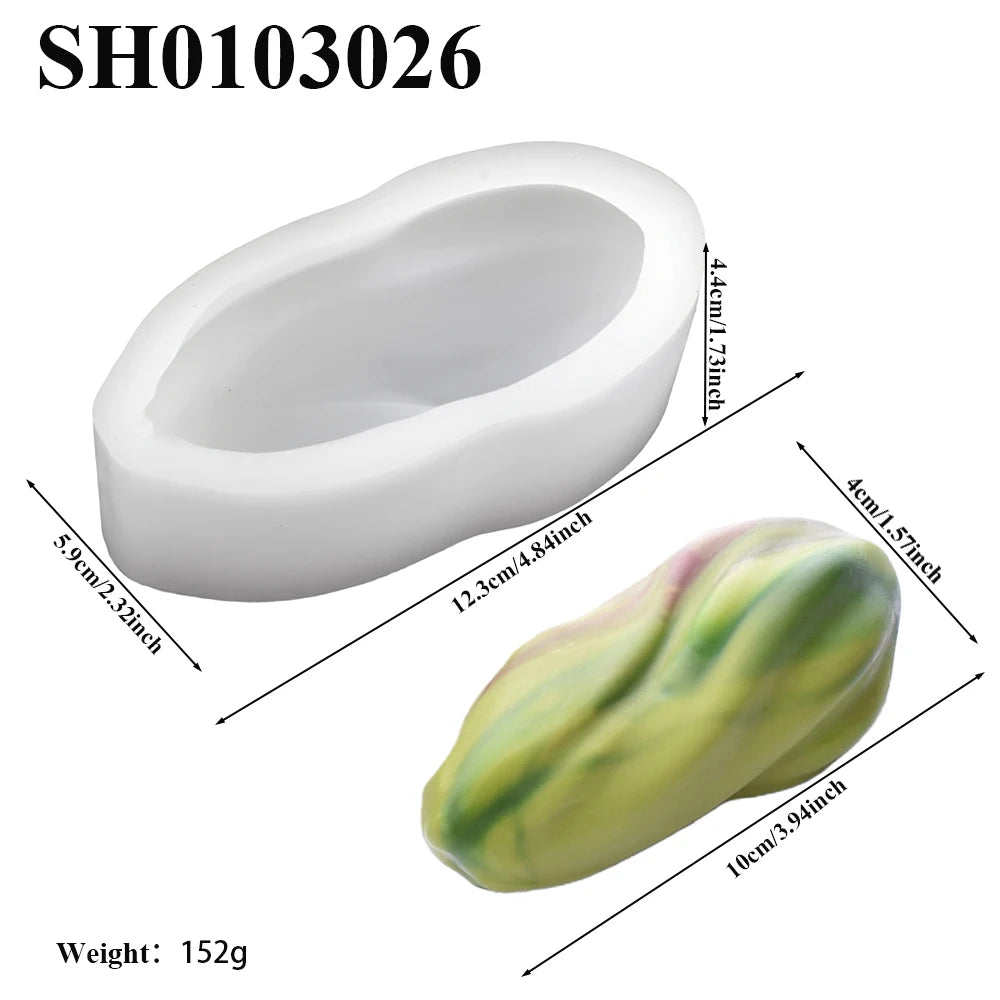 Single-Cell Peanuts Pecan Pistachios or Coffee Beans Design Silicone Chocolate Mold Mousse Cake Mold Dessert Baking Tools