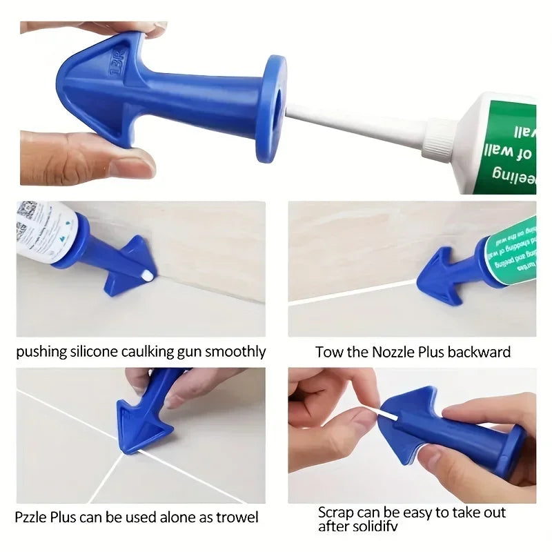 5 In 1 Silicone Scraper Sealant Smooth Remover Tool Set Caulking Finisher Smooth Grout Kit Floor Mould Removal Hand Tools /,'[\0