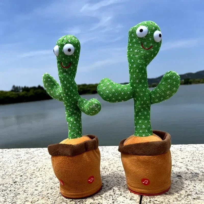 Home Table Decoration Autumn Hallowee Christmas Cactus Magic Dancing Voice Artificial Plant Twisting Music Song Birthday Gift