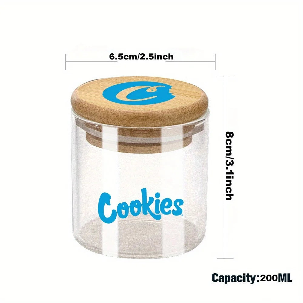 Glass Storage Jars with Airtight Bamboo Lid for Serving Tea, Coffee, Spice, Candy, Cookie Food Storage Containers