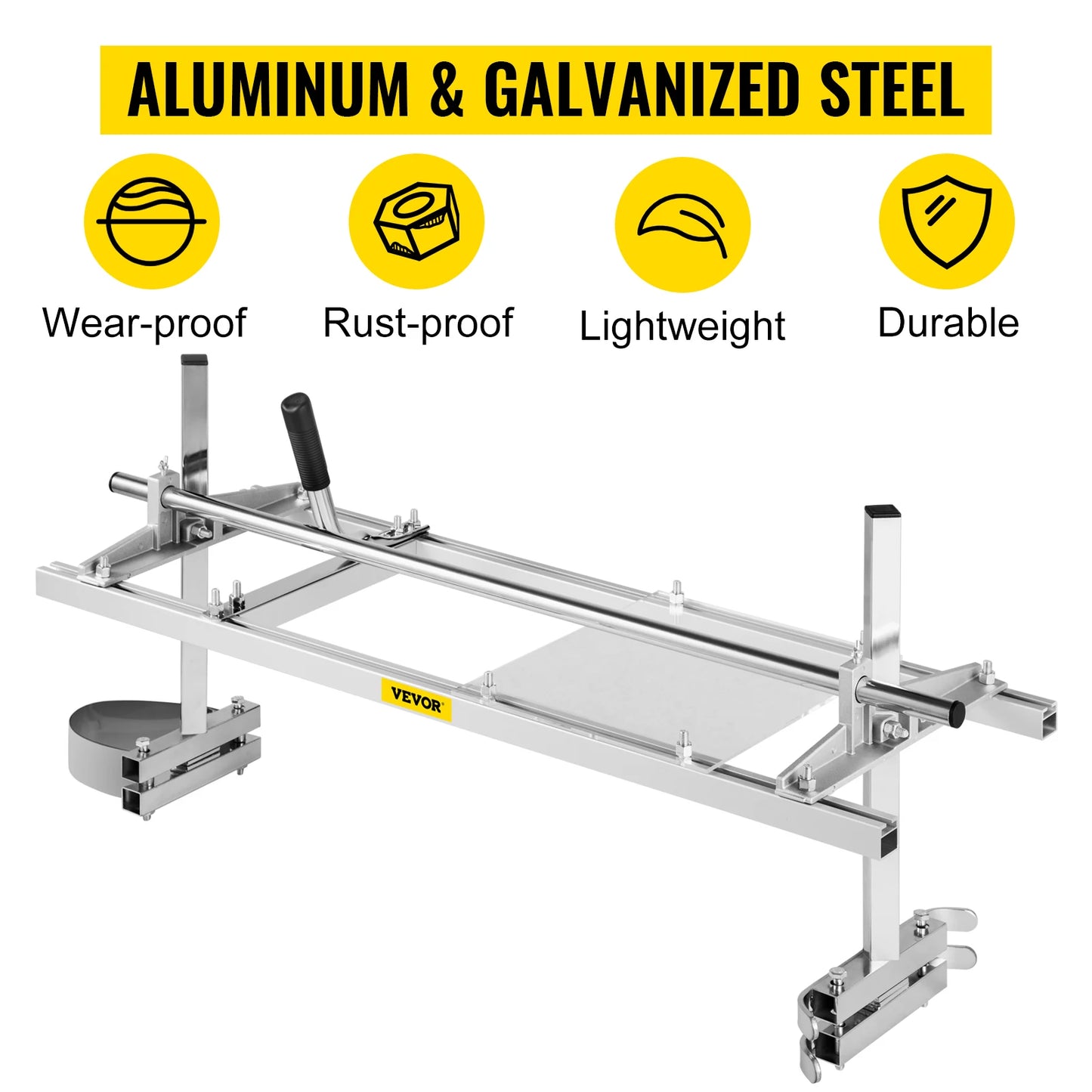 SucceBuy Chainsaw Mill Planking Milling 24 36 48 In Guide Bar Wood Lumber Cutting Portable Sawmill Aluminum Steel Chain Saw Mill