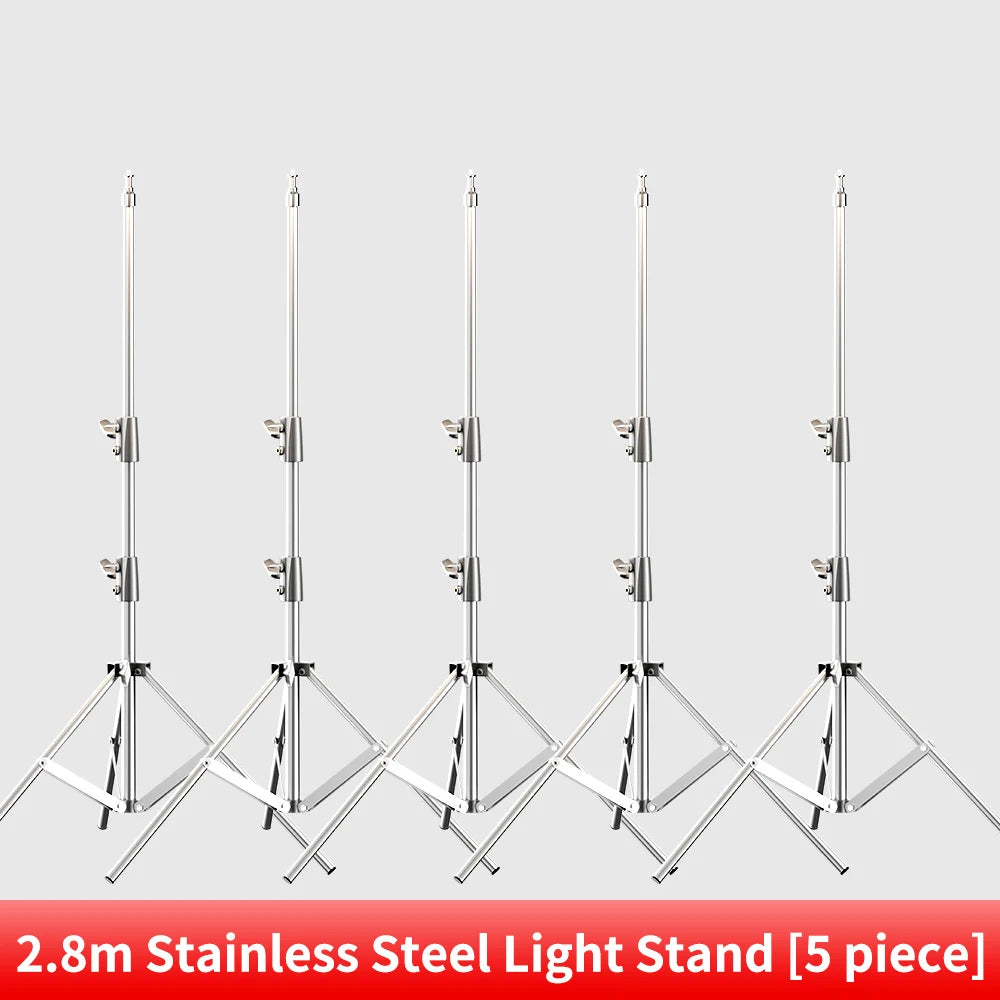 Super Stable Stainless Steel Big Tripod 2.8M Foldable Lighting Stand Tripod Photography For Fill Spot Light Softbox Photo Studio