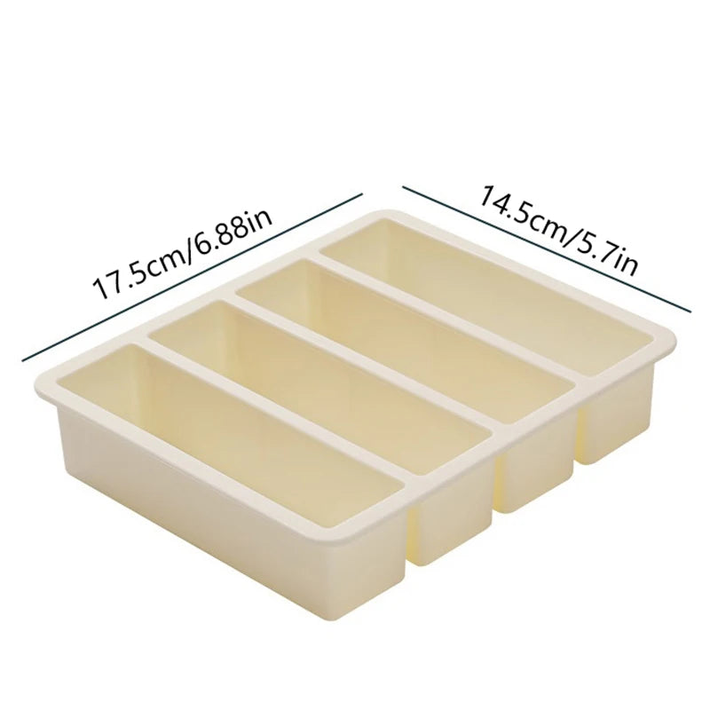 1Pc Giant Storage For Food Meal Sauce With Lid Silicone Freezer Trays Extra Large Soup Ice 4 Cubes Tray Food Freezing Molds