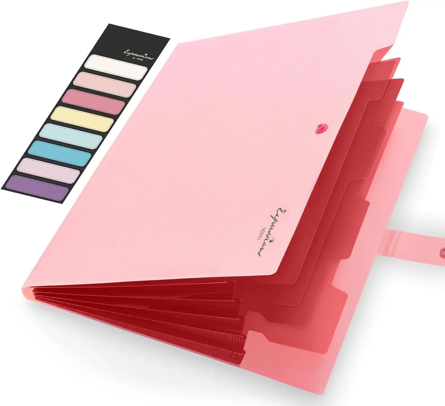 Expandable File Folder, Letter Size Organ Organizer, 5 File Pockets, Portable Organizer for School Office Supplies