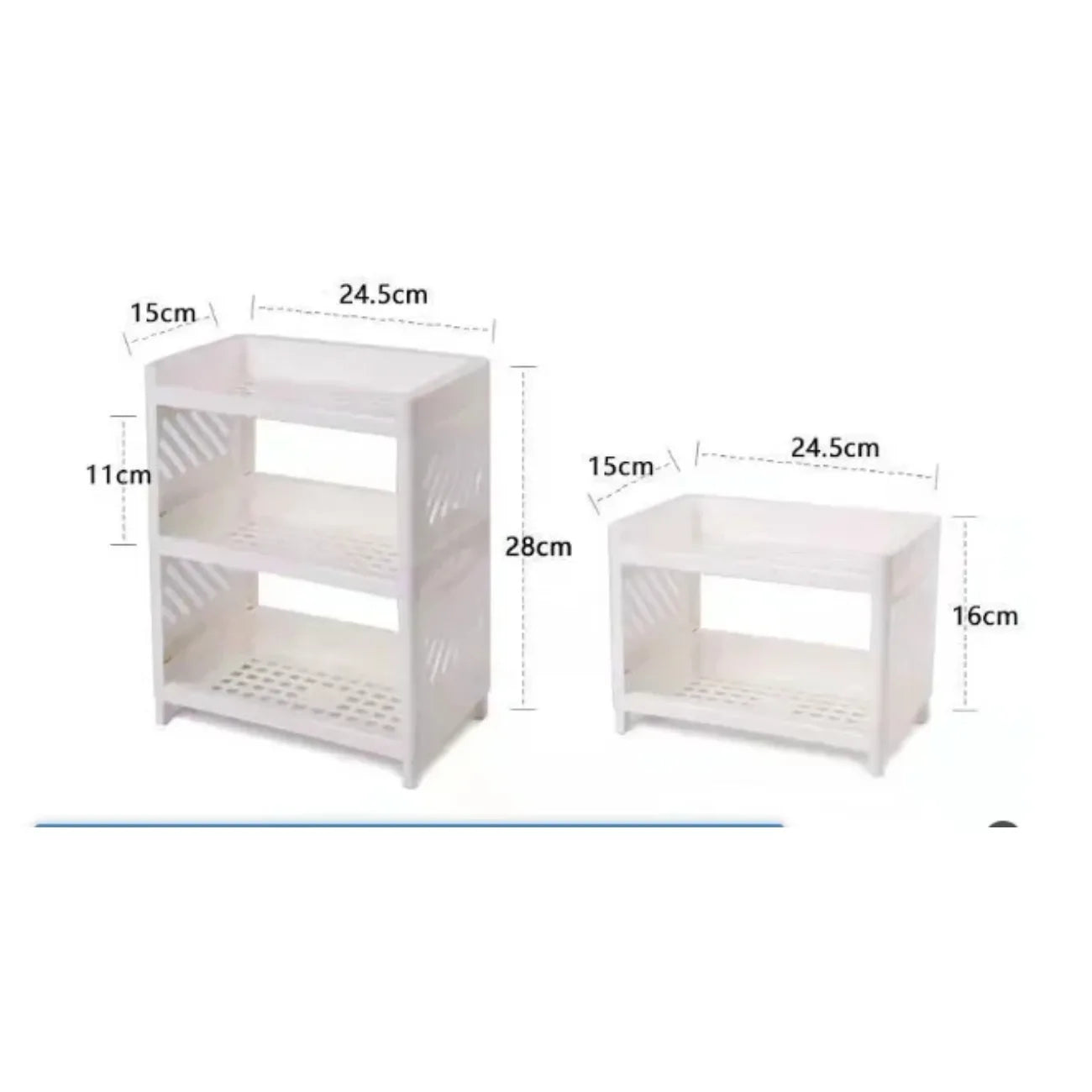 Modern Double-Deck Desk Storage Rack – Open Frame Office Organizer for Stationery, Notebooks & Daily Sundries