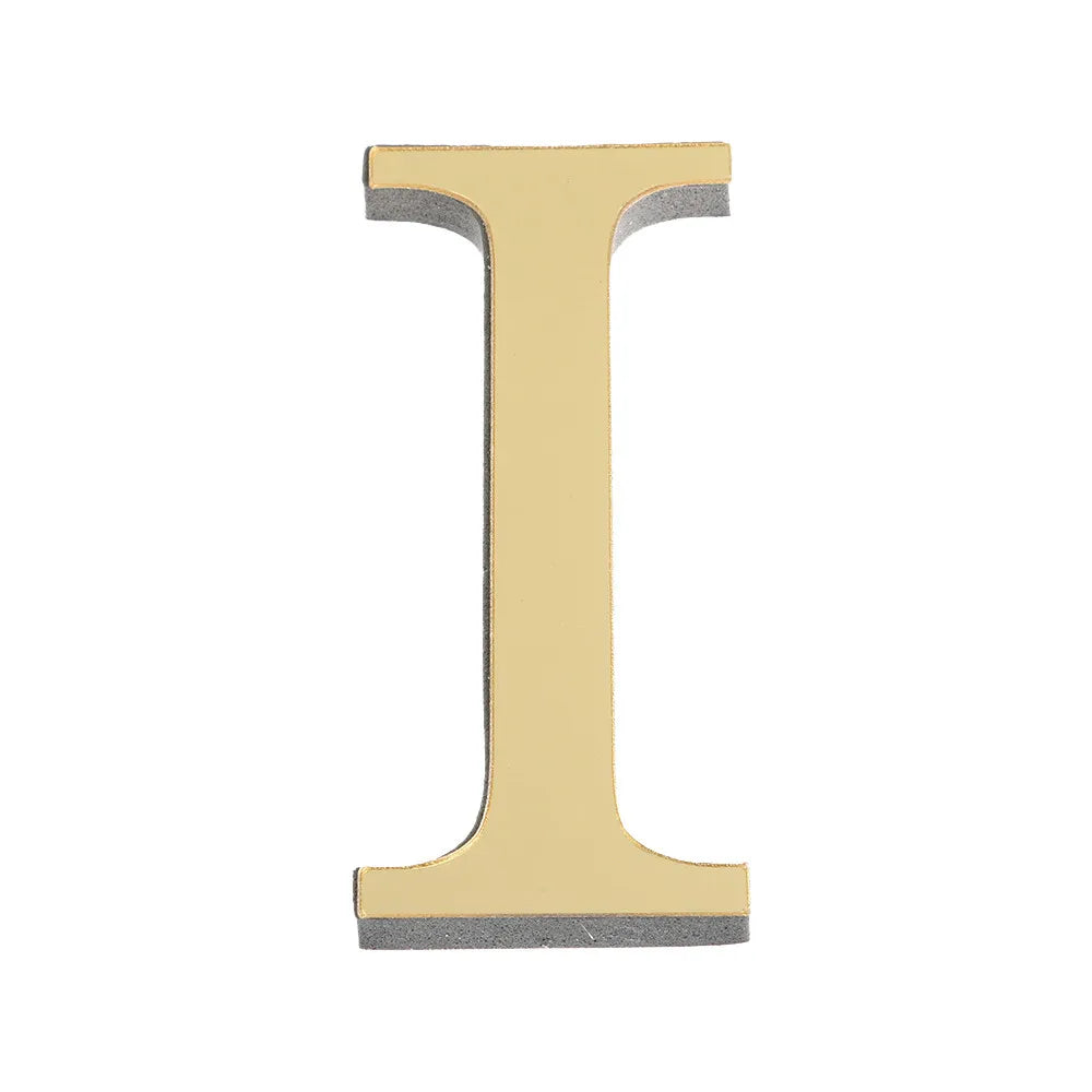 10CM 26 English Letters Wall Sticker 3D Mirror Acrylic Gold Wall Sticker Decals Self-Adhesive Home Party Decor Wall Art Mural