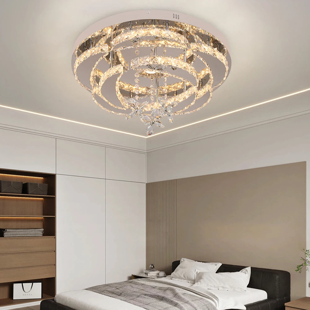 VETRULUS Luxury K9 Crystal Chandelier Modern Ceiling Lamp Led Living Dining Room Decor Pendant Light Dimmable Lustre Home