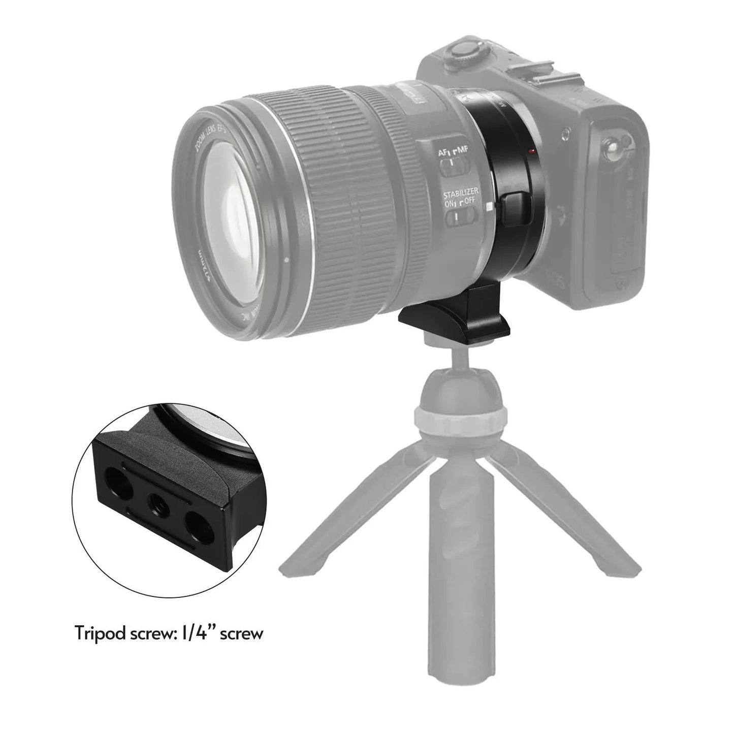 1Pc EF-EOS R Auto Focus Camera Lens Adapter Ring IS Image For Canon EF EF-S Lens to For Canon EOS R RF Mount Full Frame Cameras