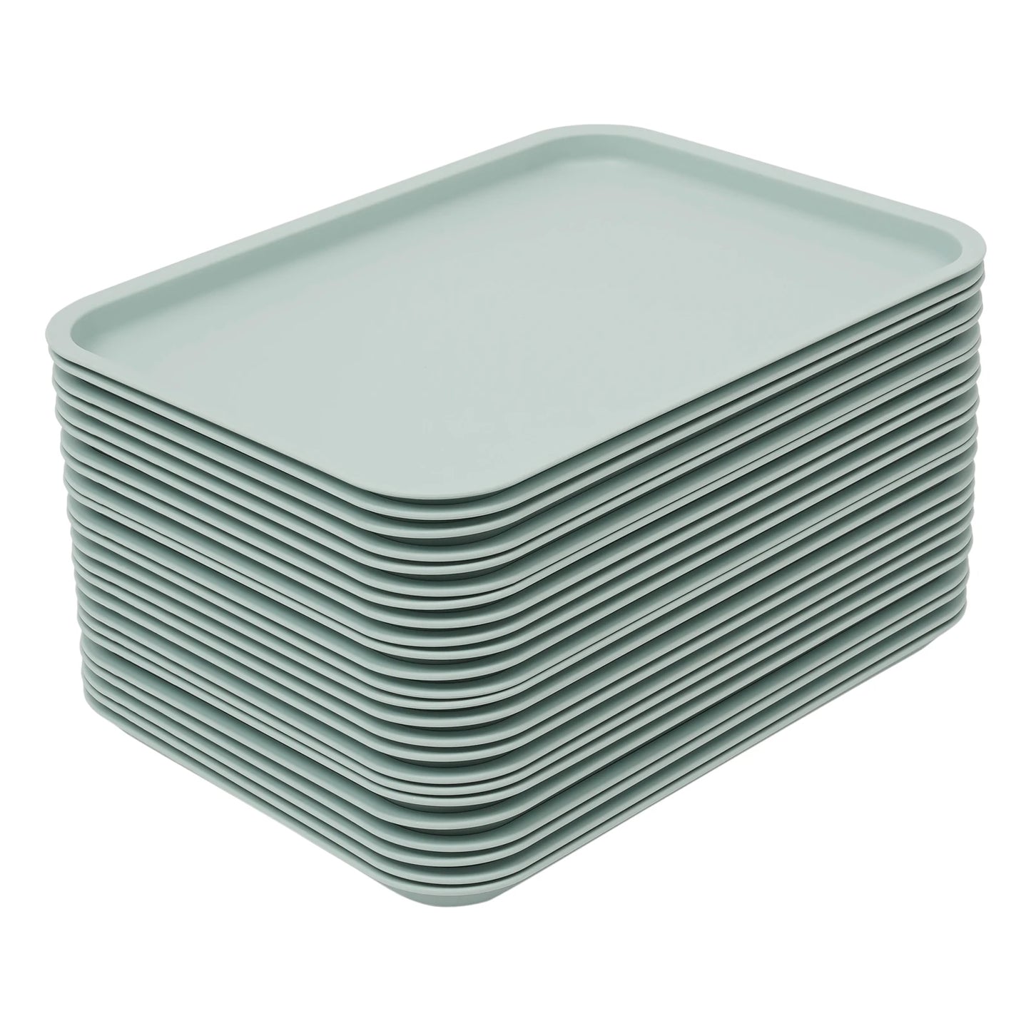 24 Pcs Fast-Food Trays Cafeteria Tabletts Rectangle Serving Tray  Stackable For Fast Food Restaurants, Cafeterias Kitchens