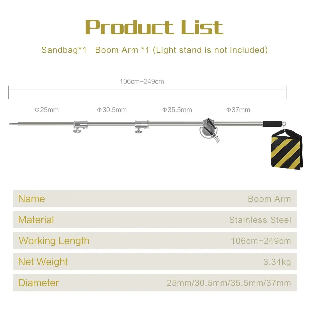SH Extendable Tripod 190cm With 1/4 Screw&Wheels Bluetooth Remote For DSLR Camera Smartphone Fill Light Microphone Tripod