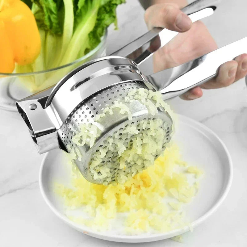 Masher RicerPress Mashed Potatoes Stainless Steel CrushingPuree Fruit Vegetable SqueezerJuicer Press Maker Kitchen Tools cooking