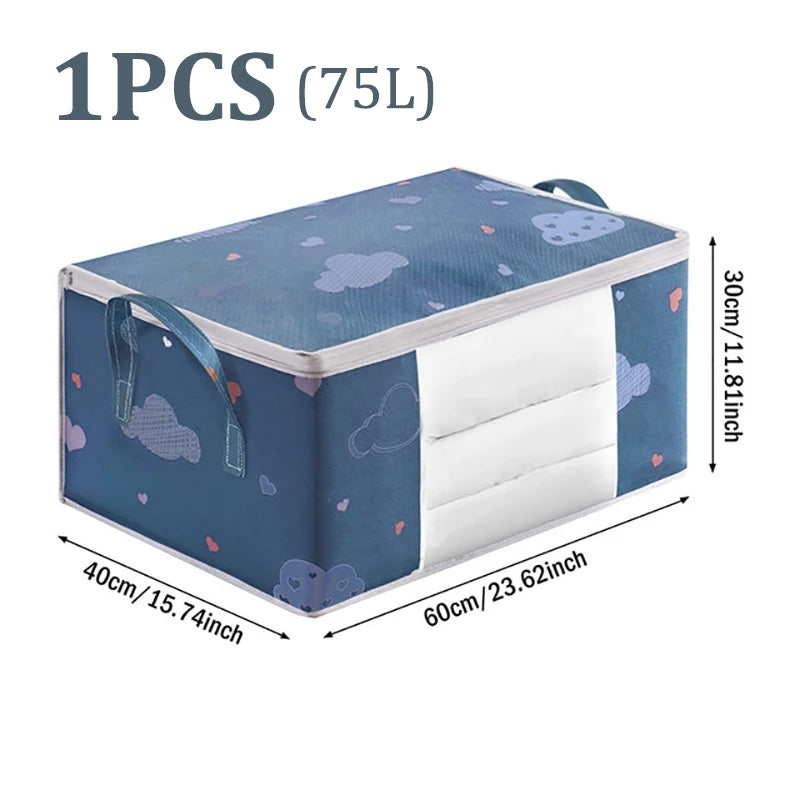 Quilt Clothes Big Capacity Storage Bag Quilt Bedding Storage Closet Organizer Wardrobe Organizer Blanket Sorting Bags Dust-proof