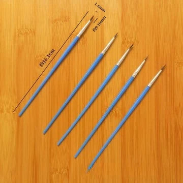 10Pcs Painting Brushes Set Art Round Flat Hair Nylon Hair Paint Brush for Oil Acrylic Watercolor Kids/Artists/Beginners/Students