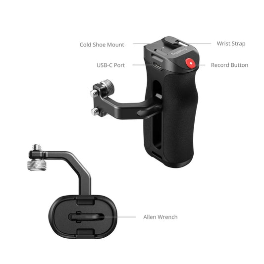 SmallRig Side Handle with Rec Trigger 1/4"-20 Screws Recording Handle for Sony for Canon for FUJIFILM for Panasonic Cameras 4928