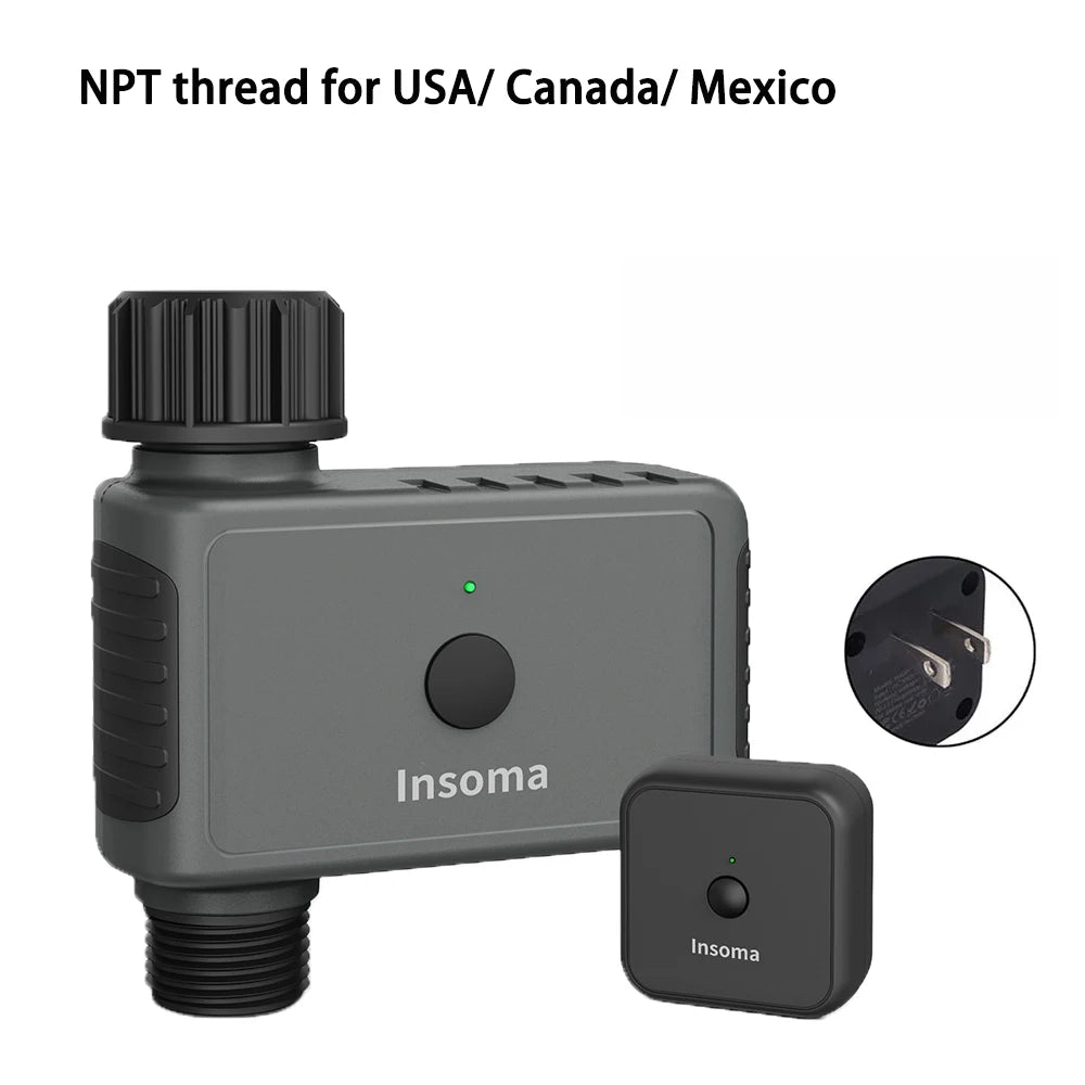 Insoma Wifi Automatic Sprinkle Timer Remote Garden Water Timer Smart Irrigation Watering System Hose Control Unit Support Alexa
