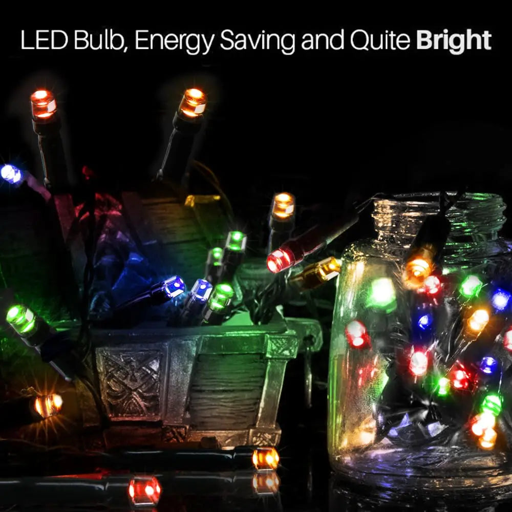 1 Pc Solar Christmas Lights, 50 LED/100 LED/200 LED/300 LED 8 Modes Outdoor Christmas String Lights, Waterproof Solar Fairy Ligh