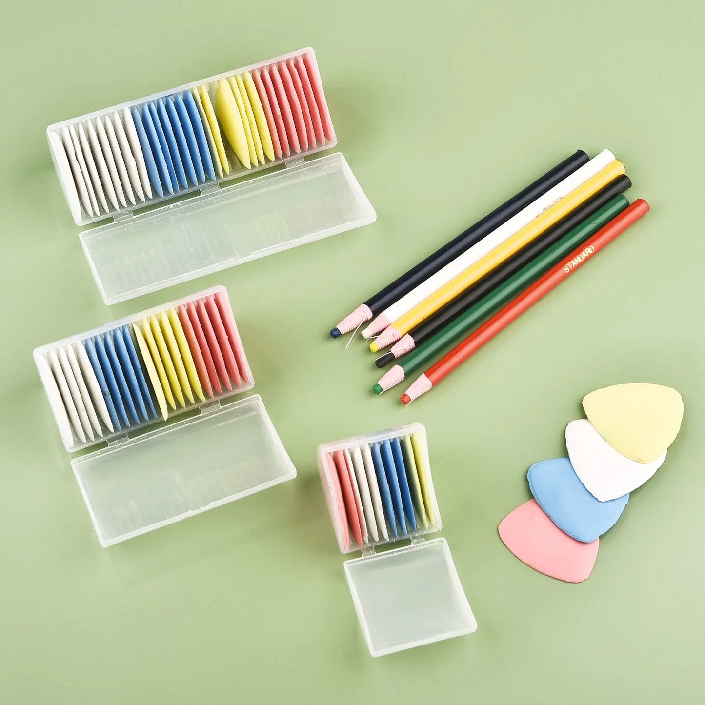 1/10/12/20/30pcs Box Erasable Fabric Chalk For Tailor Marking Clothing Patterns Patchwork Needlework Cut-Free Sewing 2030