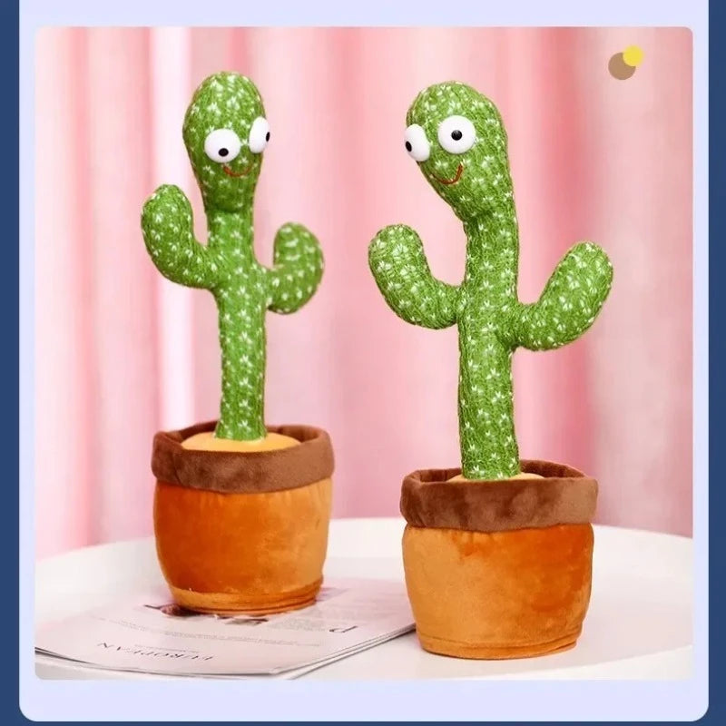 Home Table Decoration Autumn Hallowee Christmas Cactus Magic Dancing Voice Artificial Plant Twisting Music Song Birthday Gift
