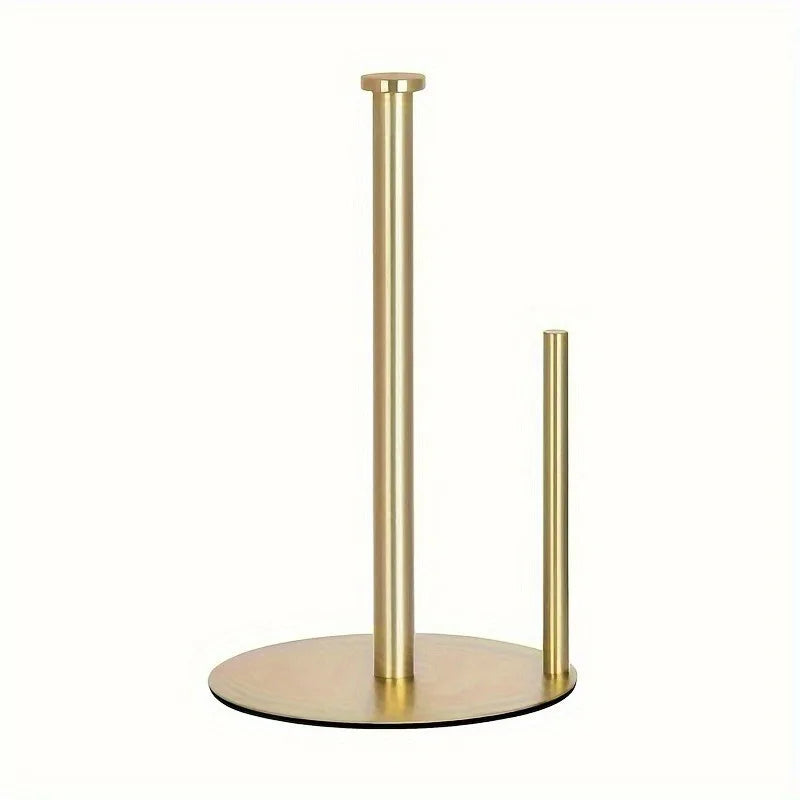 Stainless Steel Paper Towel Holder with Weighted Base, Heavy Duty Kitchen Countertop Organizer Space Saving Design,Kitchen